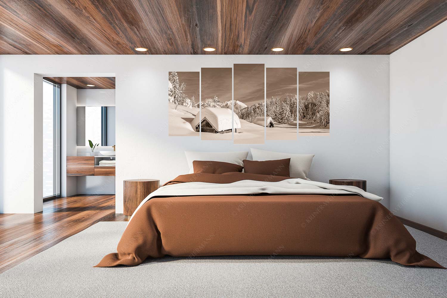 Unberührt – 5er Split, Größe ca. 200x100cm, Seitenverhältnis 2:1 — Winter im Karwendel Unberührte Winterlandschaft nach ergiebigen Neuschneefällen im Kranzberggebiet - Unberührt - 5er Split, Größe ca. 200x100cm, Seitenverhältnis 2:1 - Winter im Karwendel - weitere Infos unter https://www.kriner-weiermann.de