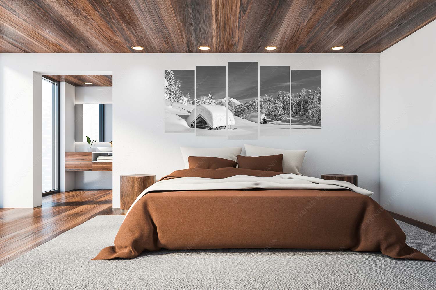 Unberührt – 5er Split, Größe ca. 200x100cm, Seitenverhältnis 2:1 — Winter im Karwendel Unberührte Winterlandschaft nach ergiebigen Neuschneefällen im Kranzberggebiet - Unberührt - 5er Split, Größe ca. 200x100cm, Seitenverhältnis 2:1 - Winter im Karwendel - weitere Infos unter https://www.kriner-weiermann.de