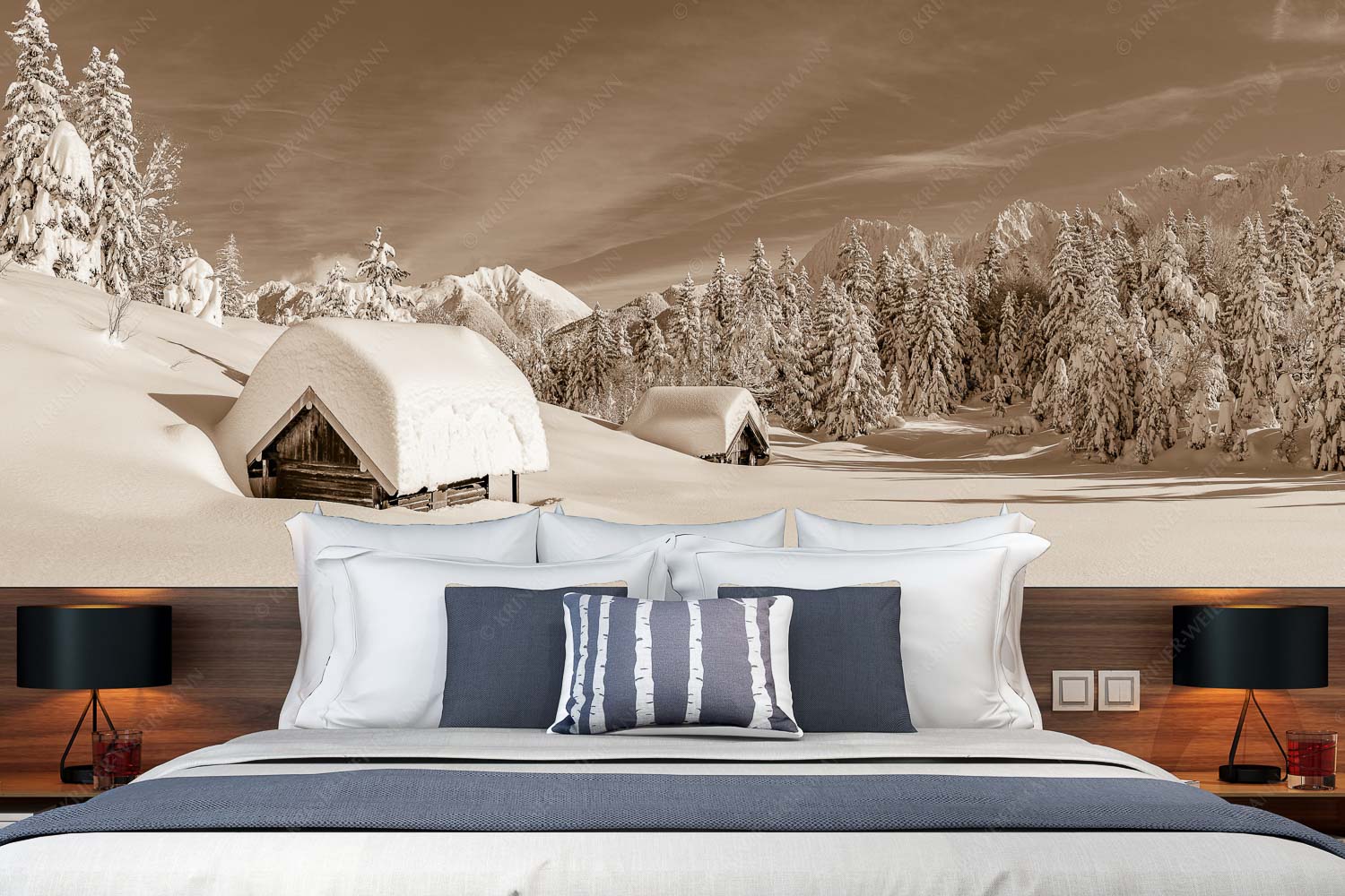 Unberührt – Größe ca. 350x140cm, Seitenverhältnis 2,5:1 — Winter im Karwendel Unberührte Winterlandschaft nach ergiebigen Neuschneefällen im Kranzberggebiet - Unberührt - Größe ca. 350x140cm, Seitenverhältnis 2,5:1 - Winter im Karwendel - weitere Infos unter https://www.kriner-weiermann.de