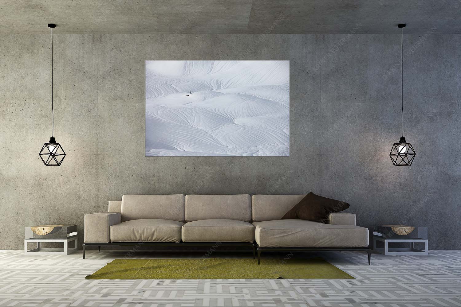 Untergetaucht – Größe ca. 180x120cm, Seitenverhältnis 3:2 — Schneemassen im Estergebirge Nur noch First und Kamin ragen im Frühjahr von der Kuhalm aus dem Schnee - Untergetaucht - Größe ca. 180x120cm, Seitenverhältnis 3:2 - Schneemassen im Estergebirge - weitere Infos unter https://www.kriner-weiermann.de