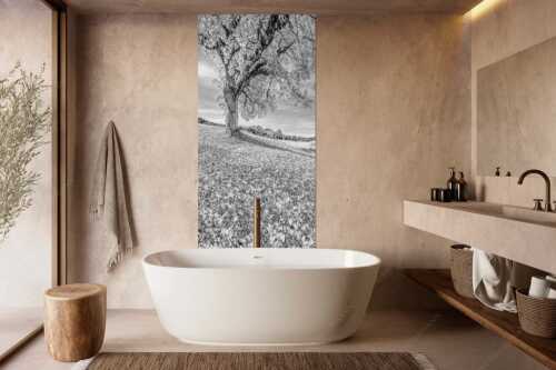 Bergahorn mit BNlick zum Zugspitzmassiv - Untern Ahorn durch - Größe ca. 100x200cm, Seitenverhältnis 1: - Alpspitze Zugspitze und Waxenstein - weitere Infos unter https://www.kriner-weiermann.de