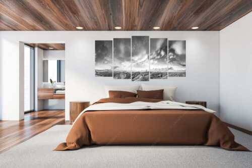 Eine gewaltige Wolkenstimmung hat sich über dem Werdenfelser Land gebildet - Urknall - 5er Split, Größe ca. 200x100cm, Seitenverhältnis 2: - Wolkenstimmung über Zugspitze - weitere Infos unter https://www.kriner-weiermann.de