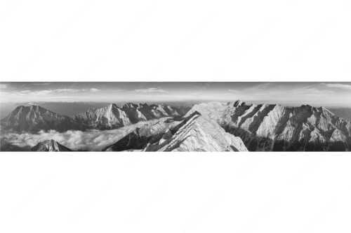 Panoramaaussicht vom Hochwanner zu Mieminger und Wettersteingebirge - Wannerfreunde - Seitenverhältnis 5:1 - Hochwanner im Wetterstein - weitere Infos unter https://www.kriner-weiermann.de
