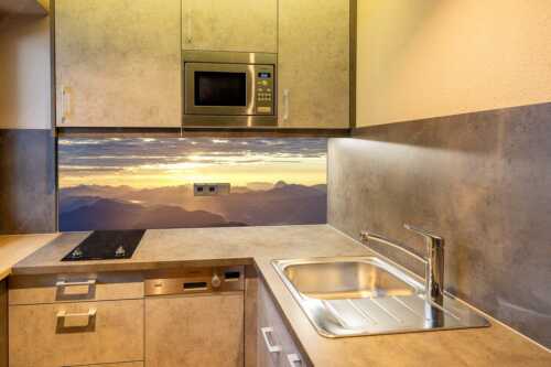 Sonnenaufgang über den Bayerische Voralpen und Karwendel von der Weilheimer Hütte - Weitblick - Größe ca. 150x60cm, Seitenverhältnis 2,5:1 - Traumstimmung über Isar - weitere Infos unter https://www.kriner-weiermann.de