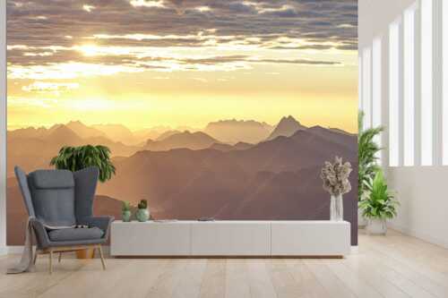 Sonnenaufgang über den Bayerische Voralpen und Karwendel von der Weilheimer Hütte - Weitblick - Größe ca. 300x200cm, Seitenverhältnis 3:2 - Traumstimmung über Isar - weitere Infos unter https://www.kriner-weiermann.de