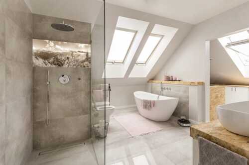 Blick vom Seinskopf über Krün in den Sonnenuntergang - Weitsichtig - Größe ca. 100x50cm, Seitenverhältnis 2:1 - Bergwanderer am Seinskopf im Soiern - weitere Infos unter https://www.kriner-weiermann.de