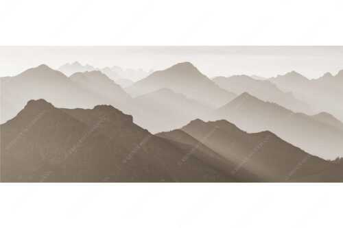 Weit schweift der Blick über das Ammergebirge bis hin zu den Allgäuer Alpen - Welt der Sihouetten - Seitenverhältnis 2,5:1 - Gipfel und Bergketten - weitere Infos unter https://www.kriner-weiermann.de