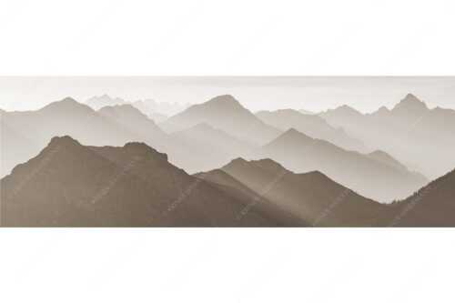 Weit schweift der Blick über das Ammergebirge bis hin zu den Allgäuer Alpen - Welt der Sihouetten - Seitenverhältnis 3:1 - Gipfel und Bergketten - weitere Infos unter https://www.kriner-weiermann.de