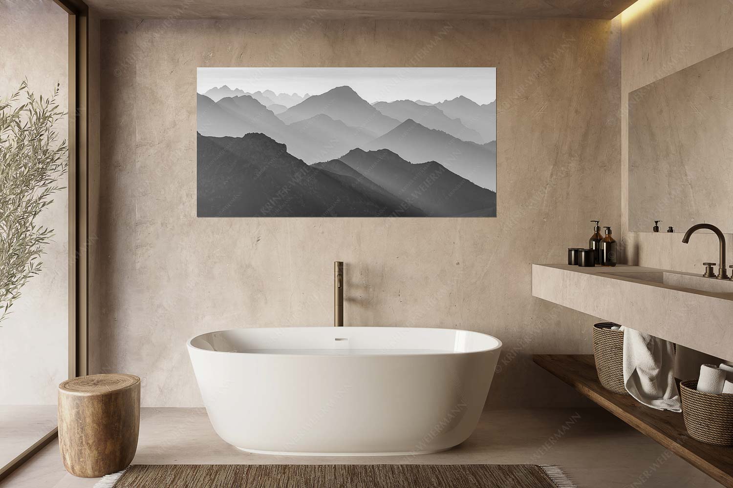 Welt der Sihouetten – Größe ca. 180x90cm, Seitenverhältnis 2: — Gipfel und Bergketten Weit schweift der Blick über das Ammergebirge bis hin zu den Allgäuer Alpen - Welt der Sihouetten - Größe ca. 180x90cm, Seitenverhältnis 2: - Gipfel und Bergketten - weitere Infos unter https://www.kriner-weiermann.de