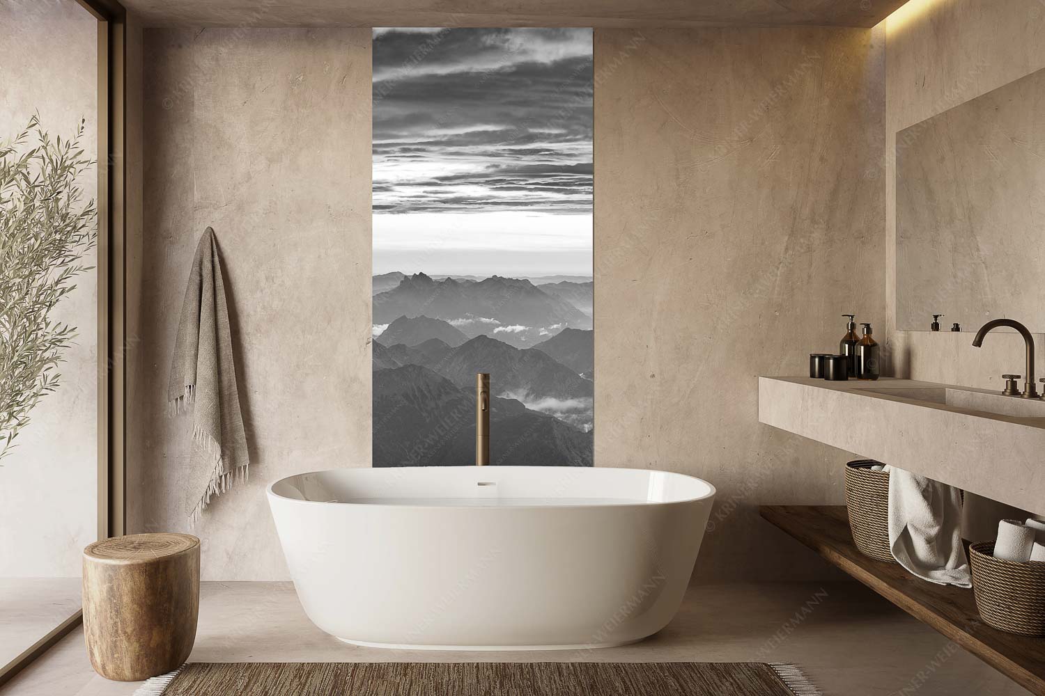 Wetterberuhigung – Größe ca. 100x200cm, Seitenverhältnis 1:2 — Zugspitze Abendstimmung Blick von der Zugspitze über Thannheimer Berge nach einem Gewitterregen - Wetterberuhigung - Größe ca. 100x200cm, Seitenverhältnis 1:2 - Zugspitze Abendstimmung - weitere Infos unter https://www.kriner-weiermann.de