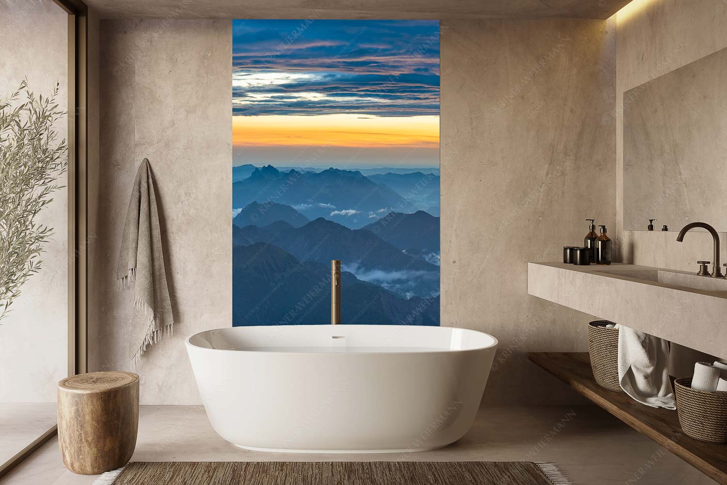 Wetterberuhigung – Größe ca. 160x240cm, Seitenverhältnis 2:3 — Zugspitze Abendstimmung Blick von der Zugspitze über Thannheimer Berge nach einem Gewitterregen - Wetterberuhigung - Größe ca. 160x240cm, Seitenverhältnis 2:3 - Zugspitze Abendstimmung - weitere Infos unter https://www.kriner-weiermann.de