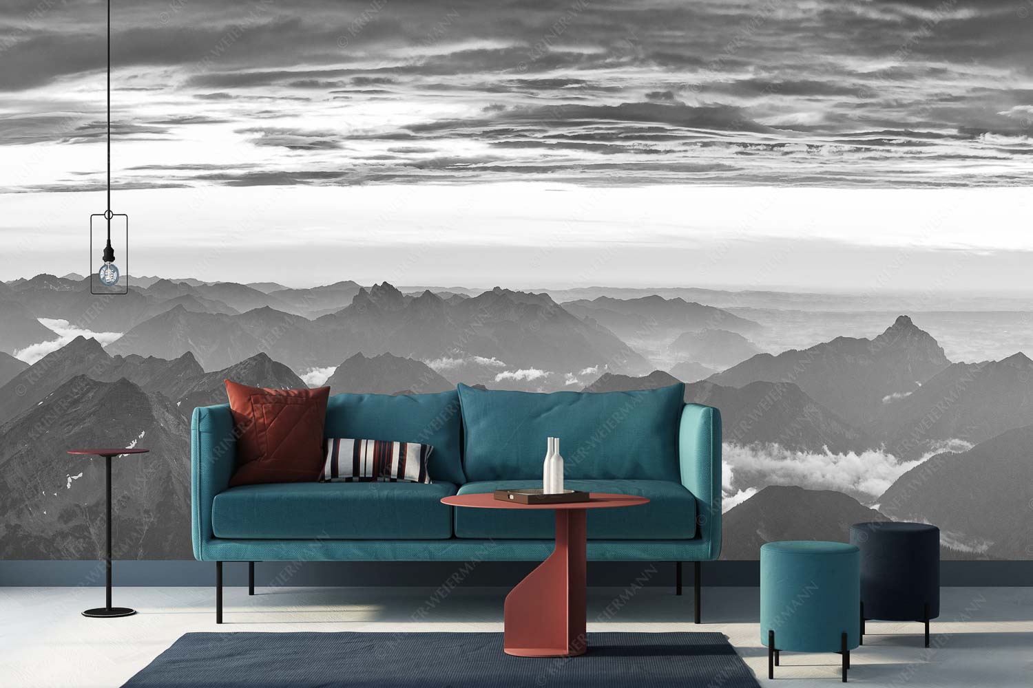 Wetterberuhigung – Größe ca. 400x200cm, Seitenverhältnis 2:1 — Zugspitze Abendstimmung Blick von der Zugspitze über Thannheimer Berge nach einem Gewitterregen - Wetterberuhigung - Größe ca. 400x200cm, Seitenverhältnis 2:1 - Zugspitze Abendstimmung - weitere Infos unter https://www.kriner-weiermann.de