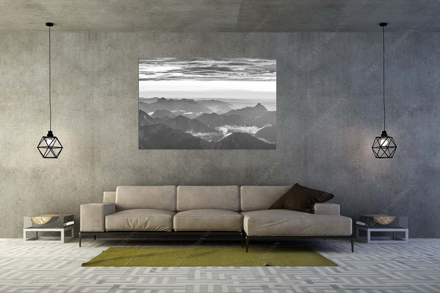 Wetterberuhigung – Größe ca. 180x120cm, Seitenverhältnis 3:2 — Zugspitze Abendstimmung Blick von der Zugspitze über Thannheimer Berge nach einem Gewitterregen - Wetterberuhigung - Größe ca. 180x120cm, Seitenverhältnis 3:2 - Zugspitze Abendstimmung - weitere Infos unter https://www.kriner-weiermann.de