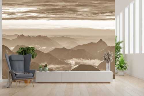 Blick von der Zugspitze über Thannheimer Berge nach einem Gewitterregen - Wetterberuhigung - Größe ca. 300x200cm, Seitenverhältnis 3:2 - Zugspitze Abendstimmung - weitere Infos unter https://www.kriner-weiermann.de