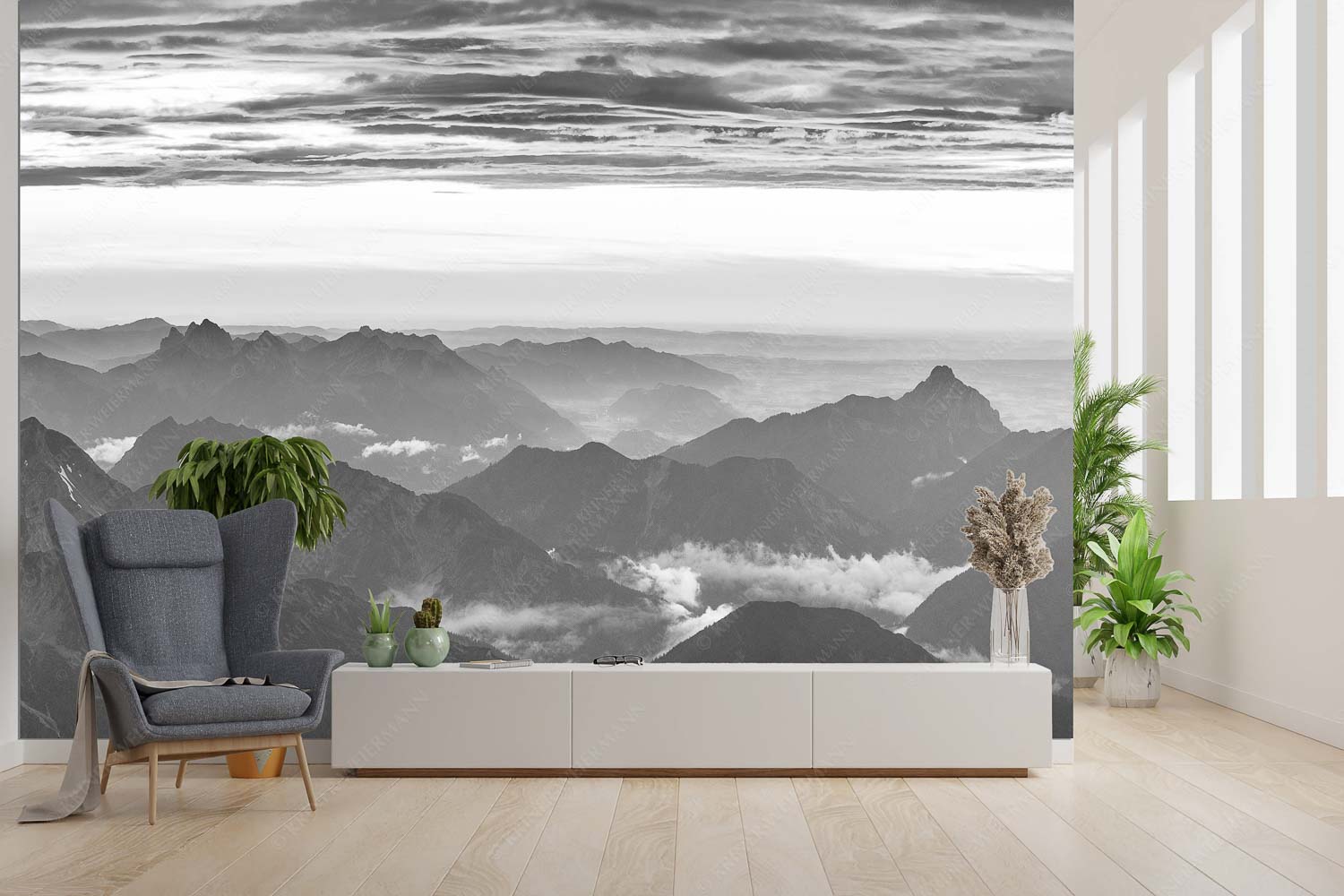 Wetterberuhigung – Größe ca. 300x200cm, Seitenverhältnis 3:2 — Zugspitze Abendstimmung Blick von der Zugspitze über Thannheimer Berge nach einem Gewitterregen - Wetterberuhigung - Größe ca. 300x200cm, Seitenverhältnis 3:2 - Zugspitze Abendstimmung - weitere Infos unter https://www.kriner-weiermann.de