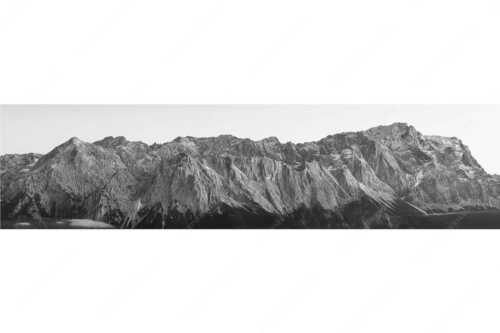 Blick auf Alpspitz, Waxenstein, Jubiläumsgrat und Zugspitze - Wetterstein Nord-West - Seitenverhältnis 4:1 - Alpspitze Jubiläumsgrat Zugspitze - weitere Infos unter https://www.kriner-weiermann.de