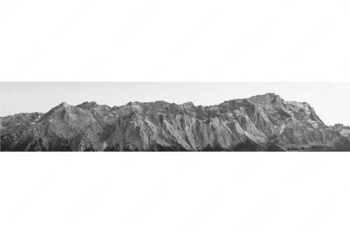 Blick auf Alpspitz, Waxenstein, Jubiläumsgrat und Zugspitze - Wetterstein Nord-West - Seitenverhältnis 5:1 - Alpspitze Jubiläumsgrat Zugspitze - weitere Infos unter https://www.kriner-weiermann.de