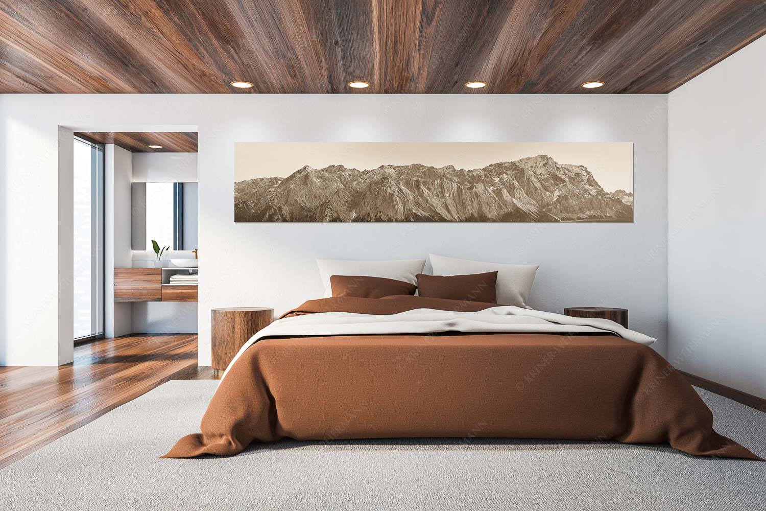Wetterstein Nord-West – Größe ca. 300x60cm, Seitenverhältnis 5:1 — Alpspitze Jubiläumsgrat Zugspitze Blick auf Alpspitz, Waxenstein, Jubiläumsgrat und Zugspitze - Wetterstein Nord-West - Größe ca. 300x60cm, Seitenverhältnis 5:1 - Alpspitze Jubiläumsgrat Zugspitze - weitere Infos unter https://www.kriner-weiermann.de