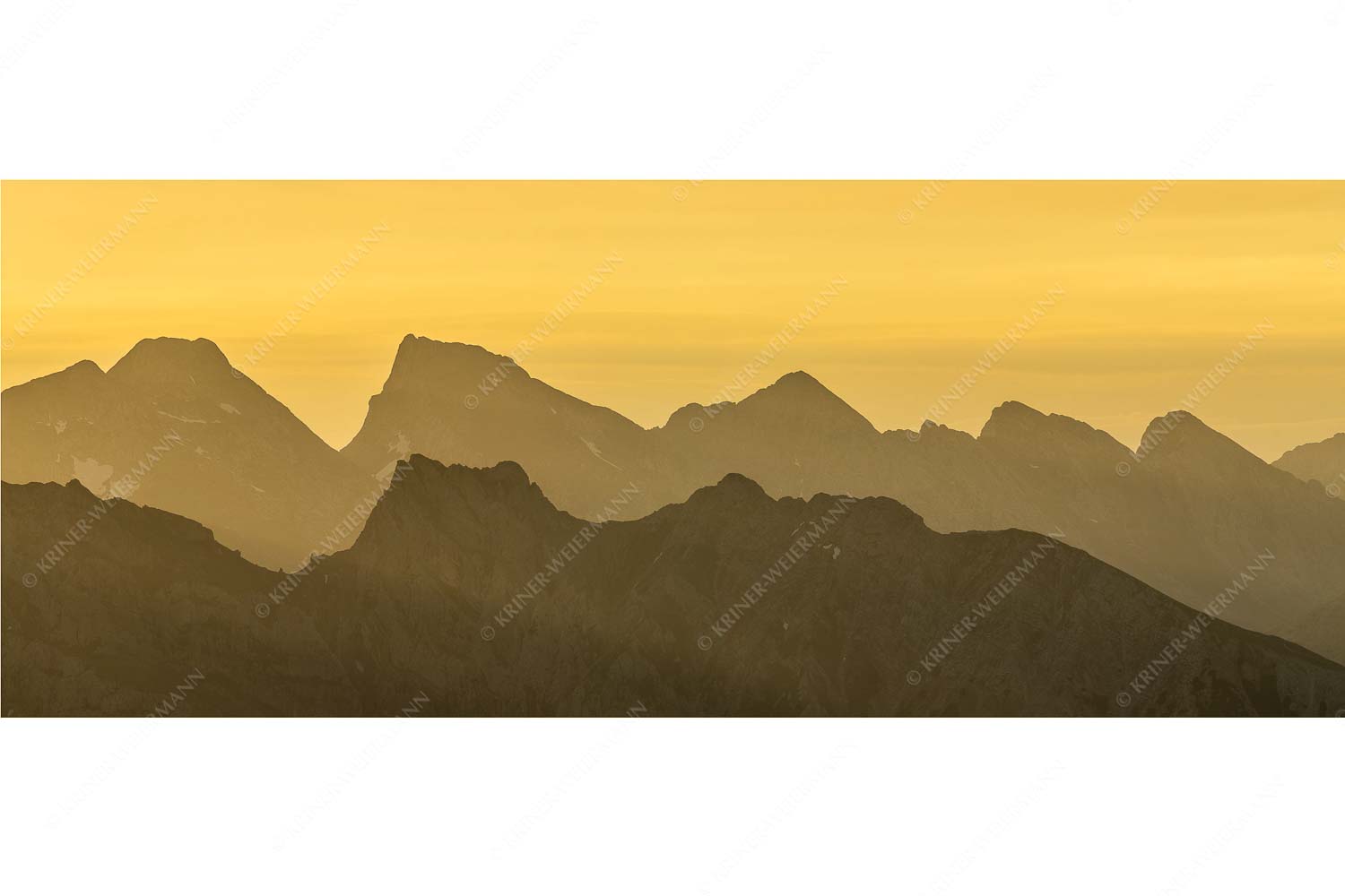 Wie kopiert – Seitenverhältnis 2,5:1 — Mittenwalder Höhenweg und Östliche Karwendelspitze Mittenwalder Höhenweg und Sulzleklammspitz vor Vogelkar- und Östlicher Karwendelspitze