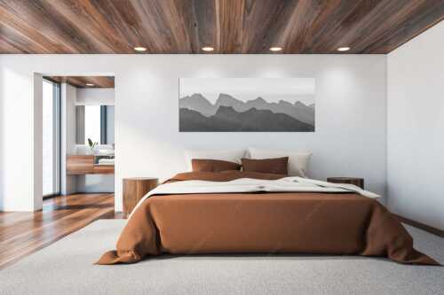 Mittenwalder Höhenweg und Sulzleklammspitz vor Vogelkar- und Östlicher Karwendelspitze - Wie kopiert - Größe ca. 200x80cm, Seitenverhältnis 2,5:1 - Mittenwalder Höhenweg und Östliche Karwendelspitze - weitere Infos unter https://www.kriner-weiermann.de