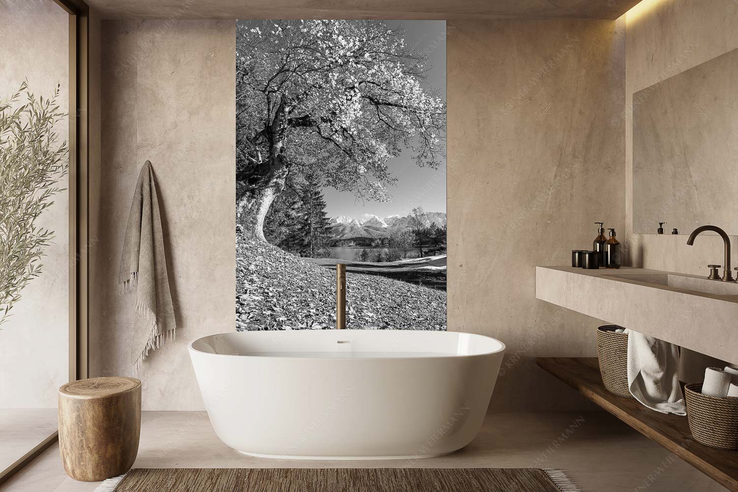 Zeitzeuge – Größe ca. 160x240cm, Seitenverhältnis 2:3 — Ahorn am Barmsee Alter Ahornbaum bei den Liegewiesen vom Barmsee, den Karwendel im Blick - Zeitzeuge - Größe ca. 160x240cm, Seitenverhältnis 2:3 - Ahorn am Barmsee - weitere Infos unter https://www.kriner-weiermann.de