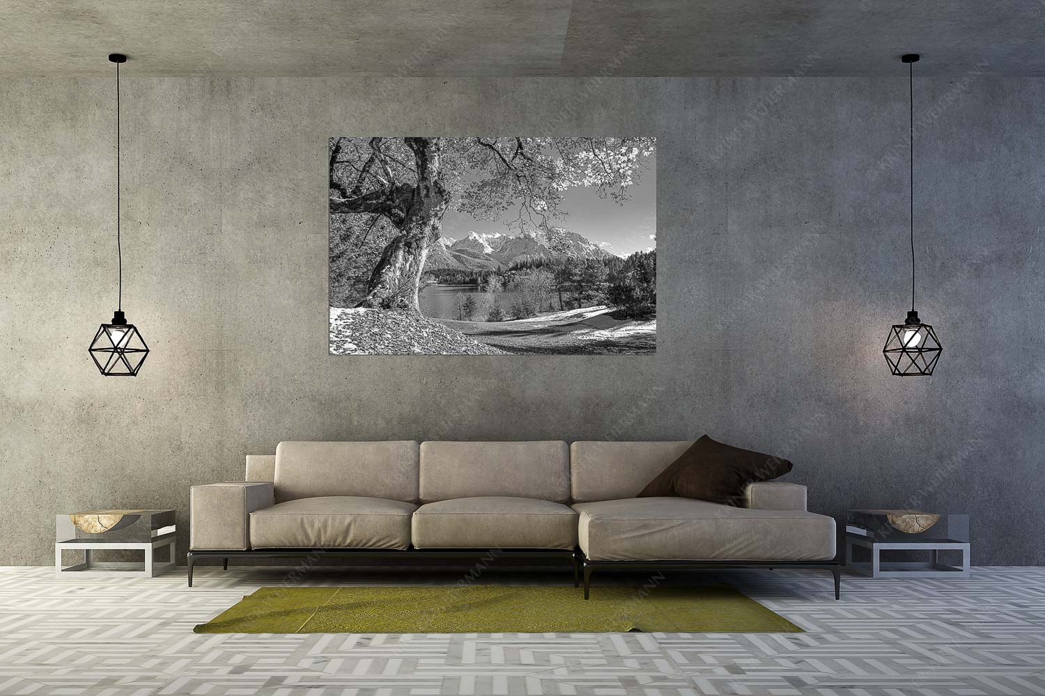 Zeitzeuge – Größe ca. 180x120cm, Seitenverhältnis 3:2 — Ahorn am Barmsee Alter Ahornbaum bei den Liegewiesen vom Barmsee, den Karwendel im Blick - Zeitzeuge - Größe ca. 180x120cm, Seitenverhältnis 3:2 - Ahorn am Barmsee - weitere Infos unter https://www.kriner-weiermann.de