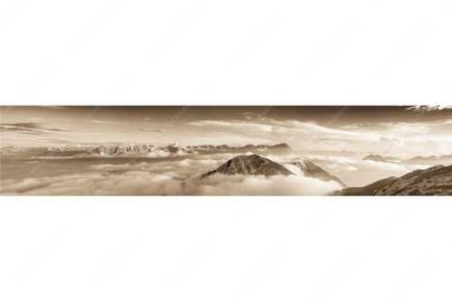 Blick vom Estergebirge ins Wettersteingebirge mit Zugspitze - Zufriedenheit - Seitenverhältnis 5:1 - Wetterstein Panorama - weitere Infos unter https://www.kriner-weiermann.de