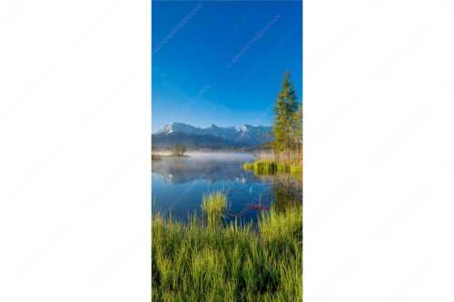 Sonnenaufgang am Barmsee mit Blick zum Karwendelgebirge - Am Barmsee - Seitenverhältnis 1:2 - Karwendelblick - weitere Infos unter https://www.kriner-weiermann.de