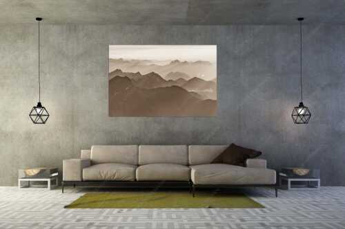 Mittsommerlicher Sonnenuntergang von der Zugspitze - Atemlos II - Wandbild - Größe ca. 180x120cm, Seitenverhältnis 3:2 - Zugspitze Sonnenuntergang - weitere Infos unter https://www.kriner-weiermann.de