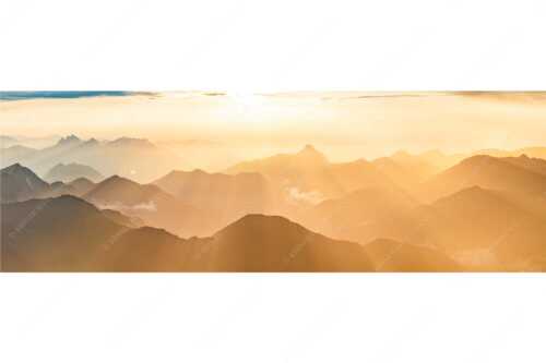 Mittsommerlicher Sonnenuntergang von der Zugspitze - Atemlos - Seitenverhältnis 3:1 - Zugspitze Sonnenuntergang - weitere Infos unter https://www.kriner-weiermann.de