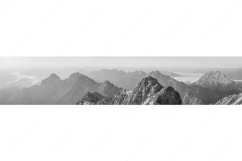 Morgenstimmung auf dem Klettersteig zwischen Alp- und Zugspitze - Auf dem Grat II - Seitenverhältnis 5:1 - Jubiläumsgrat mit Alpspitze - weitere Infos unter https://www.kriner-weiermann.de