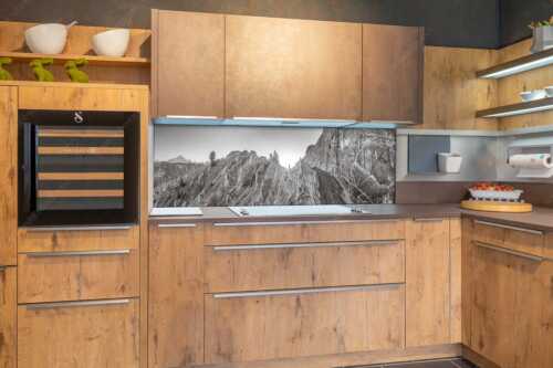 Sonnenaufgang im Halleranger im Karwendelgebirge - Auf die Spitze getrieben - Größe ca. 180x60cm, Seitenverhältnis 3:1 - Lafatscher Nordwand Karwendel - weitere Infos unter https://www.kriner-weiermann.de