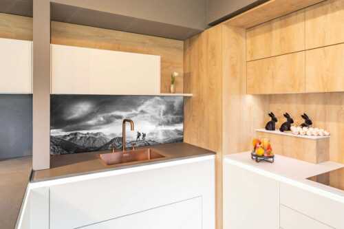 Blick vom Seinskopf zum Karwendel und über das Obere Isartal zum Estergebirge - Aufgrissen - Größe ca. 150x60cm, Seitenverhältnis 2,5:1 - Gewitterstimmung am Seinskopf - weitere Infos unter https://www.kriner-weiermann.de