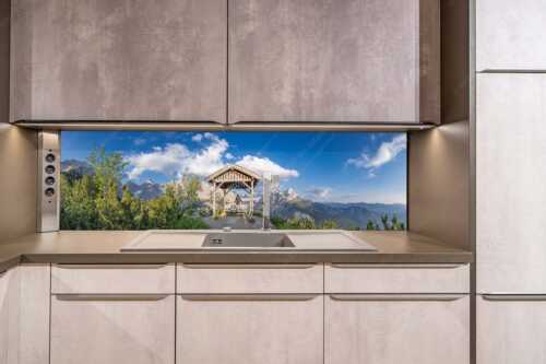 Aussichtskanzel am Schachen mit Blick ins Reintal und Zugspitzplatt - Bei der Kanzel - Größe ca. 200x50cm, Seitenverhältnis ca: 4:1 - Schachen und Alpspitze - weitere Infos unter https://www.kriner-weiermann.de