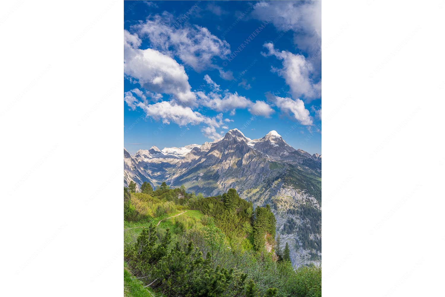 Blick über die Aussichtskanzel am Schachen zum Alpspitzmassiv mit Zugspitzplatt