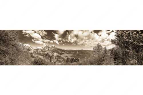 Blick über die Aussichtskanzel am Schachen zum Alpspitzmassiv mit Zugspitzplatt - Bella Vista - Seitenverhältnis 4:1 - Aussicht vom Schachen - weitere Infos unter https://www.kriner-weiermann.de
