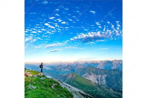 Blick vom Schafreuter auf den Karwendelhauptkamm - Bellvedere - Seitenverhältnis 1:1 - Schafreiter Wolkenstimmung im Karwendel - weitere Infos unter https://www.kriner-weiermann.de