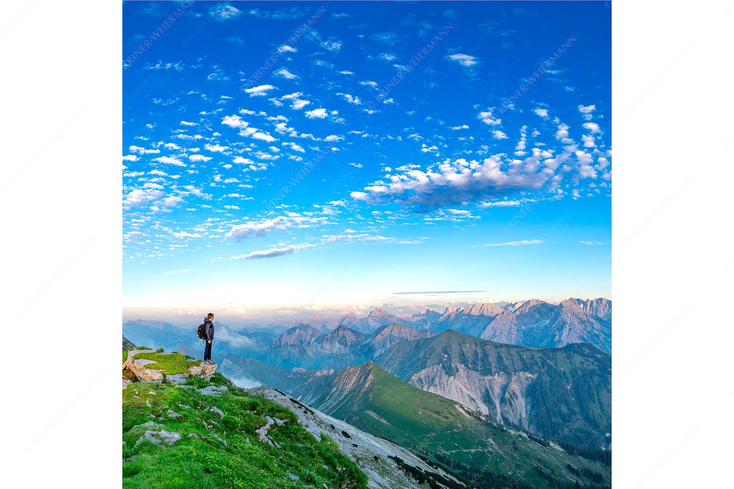 Bellvedere – Seitenverhältnis 1:1 — Schafreiter Wolkenstimmung im Karwendel Blick vom Schafreuter auf den Karwendelhauptkamm