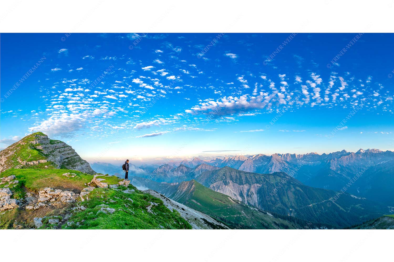 Blick vom Schafreuter auf den Karwendelhauptkamm