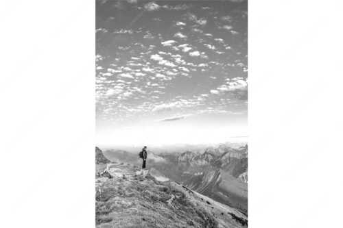 Blick vom Schafreuter auf den Karwendelhauptkamm - Bellvedere - Seitenverhältnis 2:3 - Schafreiter Wolkenstimmung im Karwendel - weitere Infos unter https://www.kriner-weiermann.de