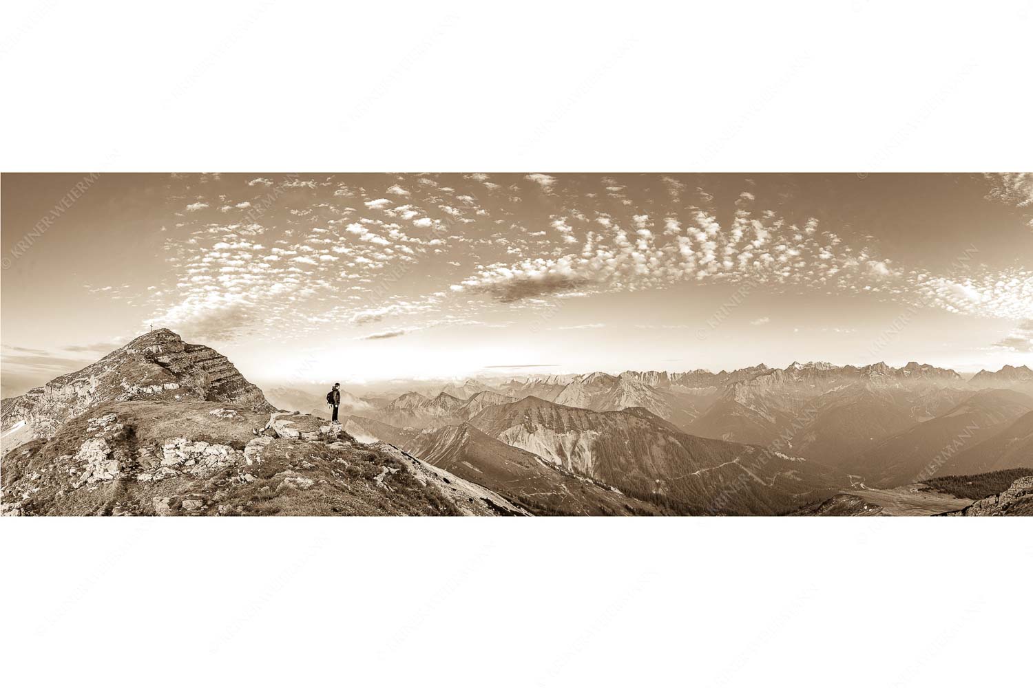 Bellvedere – Seitenverhältnis 3:1 — Schafreiter Wolkenstimmung im Karwendel Blick vom Schafreuter auf den Karwendelhauptkamm