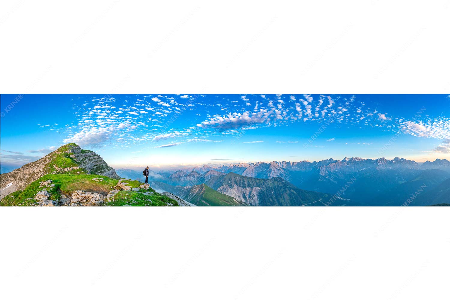 Bellvedere – Seitenverhältnis 4:1 — Schafreiter Wolkenstimmung im Karwendel Blick vom Schafreuter auf den Karwendelhauptkamm
