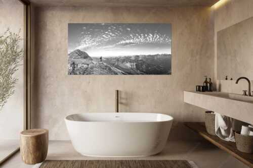 Blick vom Schafreuter auf den Karwendelhauptkamm - Bellvedere - Größe ca. 180x90cm, Seitenverhältnis 2:1 - Schafreiter Wolkenstimmung im Karwendel - weitere Infos unter https://www.kriner-weiermann.de