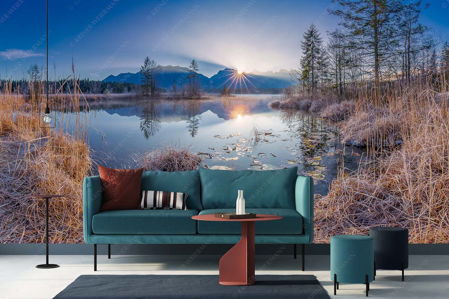 Brilliant – Größe ca. 400x200cm, Seitenverhältnis 2:1 — Barmsee mit Karwendel In traumhafter Stille präsentiert sich diese Morgenstimmung am Barmsee bei Krün - Brilliant - Größe ca. 400x200cm, Seitenverhältnis 2:1 - Barmsee mit Karwendel - weitere Infos unter https://www.kriner-weiermann.de