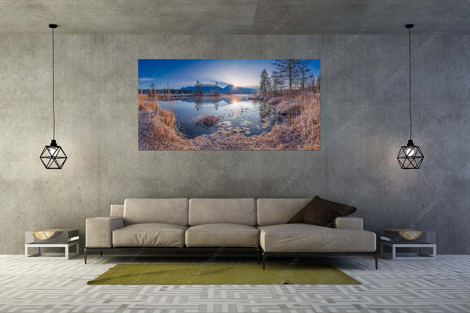 Brilliant – Größe ca. 200x100cm, Seitenverhältnis 2:1 — Barmsee mit Karwendel In traumhafter Stille präsentiert sich diese Morgenstimmung am Barmsee bei Krün - Brilliant - Größe ca. 200x100cm, Seitenverhältnis 2:1 - Barmsee mit Karwendel - weitere Infos unter https://www.kriner-weiermann.de