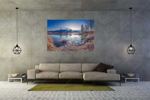 In traumhafter Stille präsentiert sich diese Morgenstimmung am Barmsee bei Krün - Brilliant - Größe ca. 180x120cm, Seitenverhältnis 3:2 - Barmsee mit Karwendel - weitere Infos unter https://www.kriner-weiermann.de