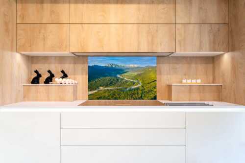 Blick über die Isar, Wallgau und Krün zum Wettersteingebirge - Das Obere Isartal - Größe ca. 90x60cm, Seitenverhältnis 3:2 - Isar mit Wallgau Krün und Wetterstein - weitere Infos unter https://www.kriner-weiermann.de