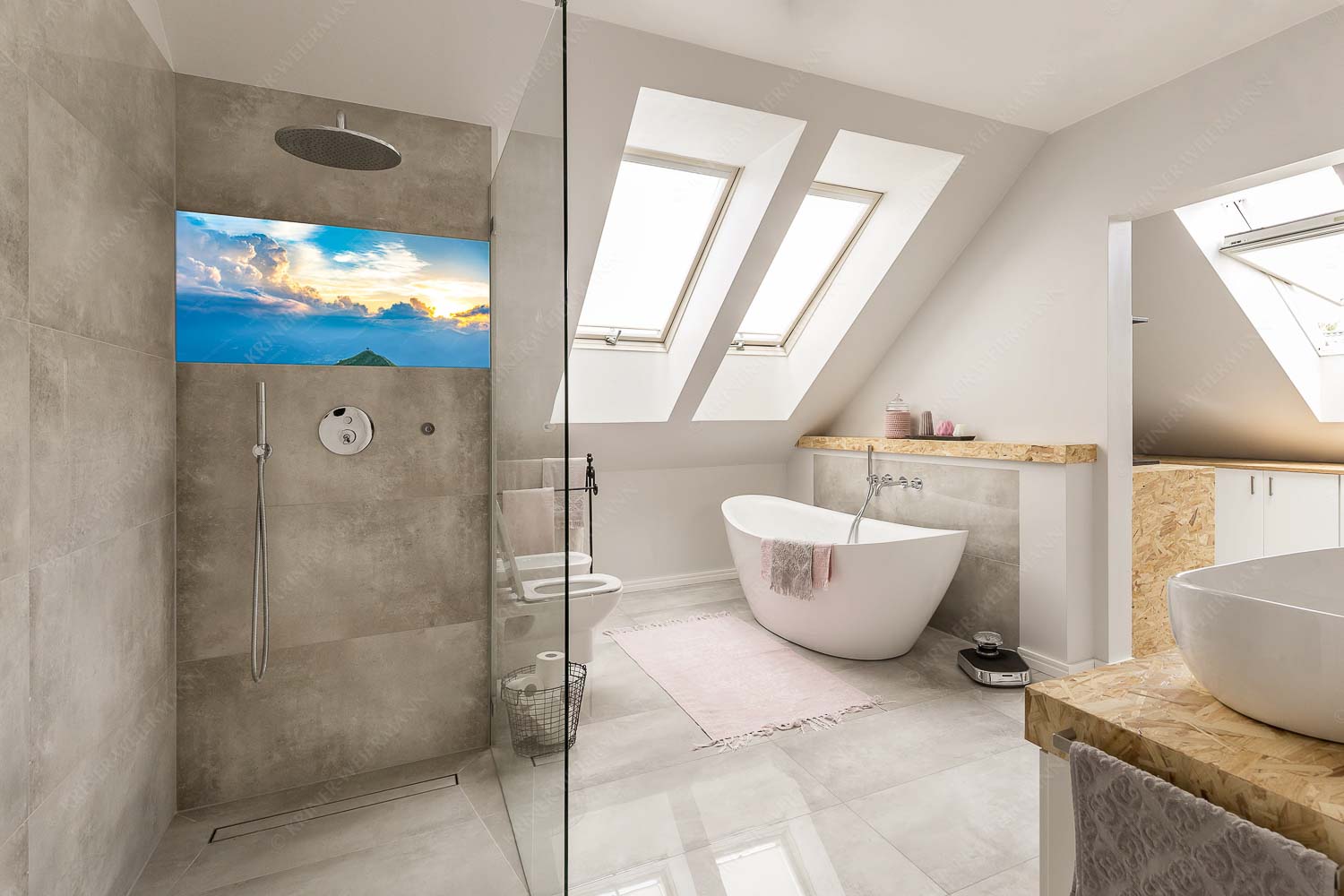 Bergsteiger blicken vom Seinskopf in den Sonnenuntergang im Estergebirge - Denkwürdig - Größe ca. 100x50cm, Seitenverhältnis 2:1 - Bergwanderung Seinskopf - weitere Infos unter https://www.kriner-weiermann.de