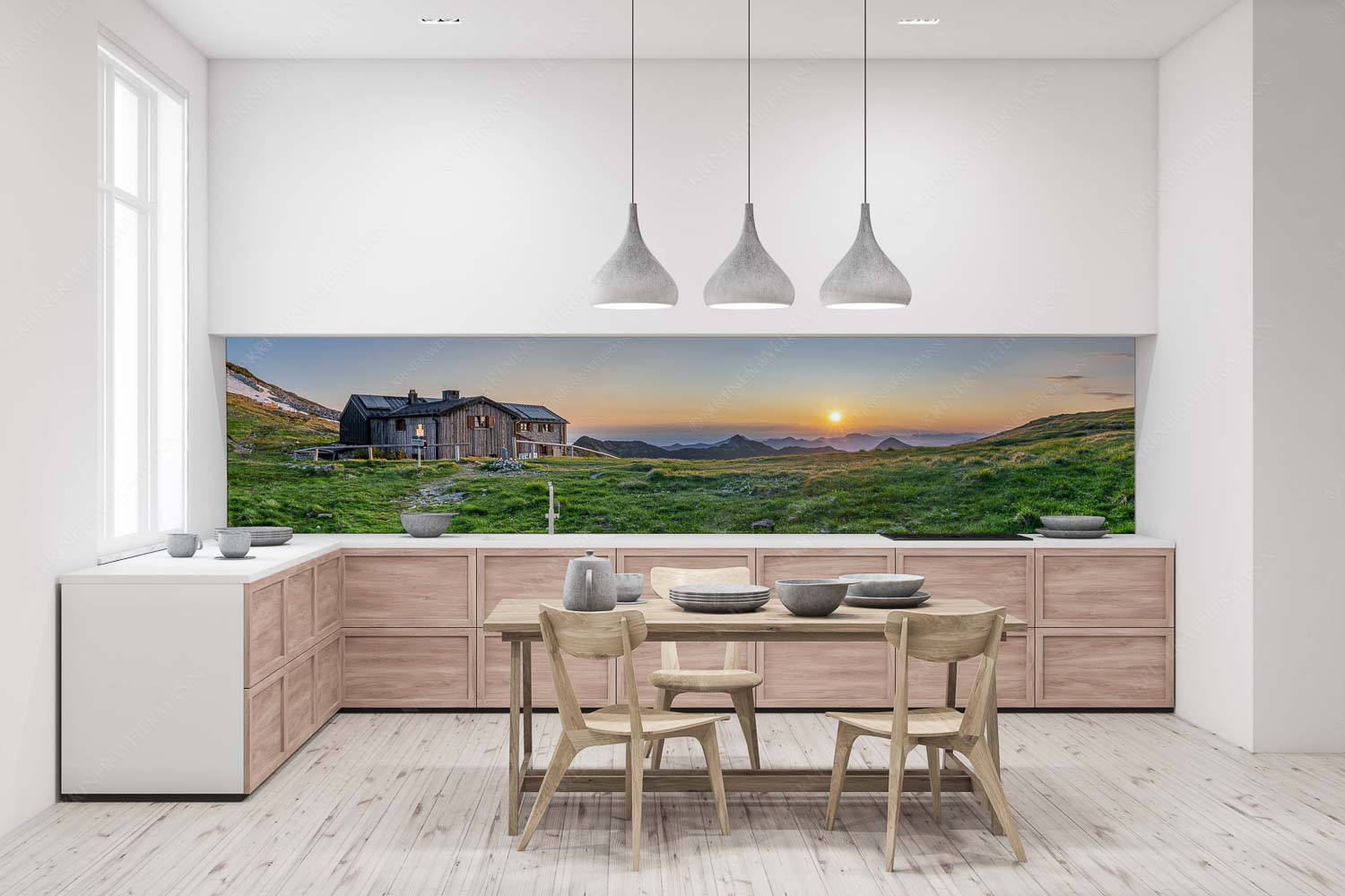 Der beste Platz – Größe ca. 400x100cm, Seitenverhältnis 4:1 — Weilheimer Hütte Den ganzen Sommer über kann man den Sonnenaufgang von der Weilheimer Hütte genießen - Der beste Platz - Größe ca. 400x100cm, Seitenverhältnis 4:1 - Weilheimer Hütte - weitere Infos unter https://www.kriner-weiermann.de