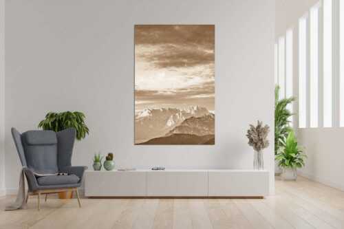 Blick über Garmisch-Partenkirchen und Kramer zum Zugspitzmassiv - Der Himmel tut sich auf - Größe ca. 120x180cm, Seitenverhältnis 2:3 - Garmisch-Partenkirchen mit Wetterstein - weitere Infos unter https://www.kriner-weiermann.de